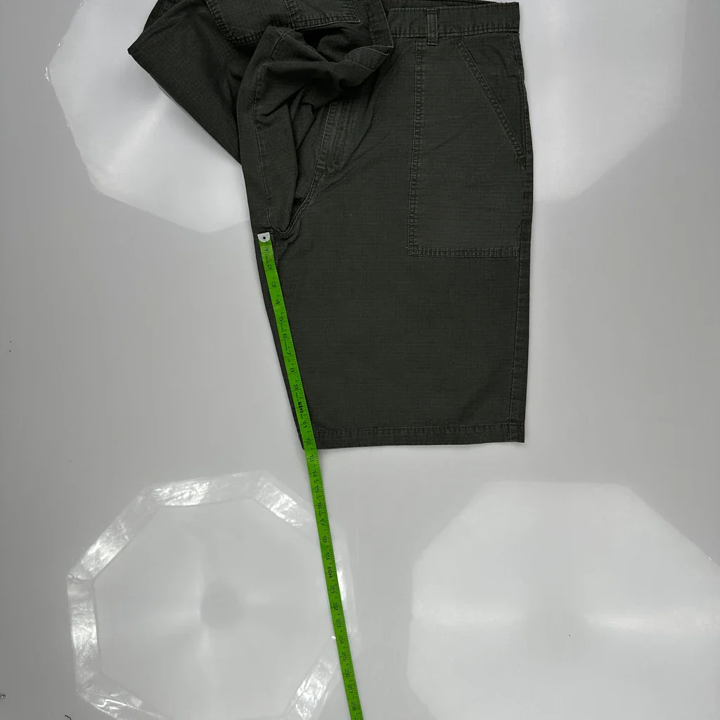 Dickies Baggy Cargo Shorts - 36W 10L Green Cotton - Image 5