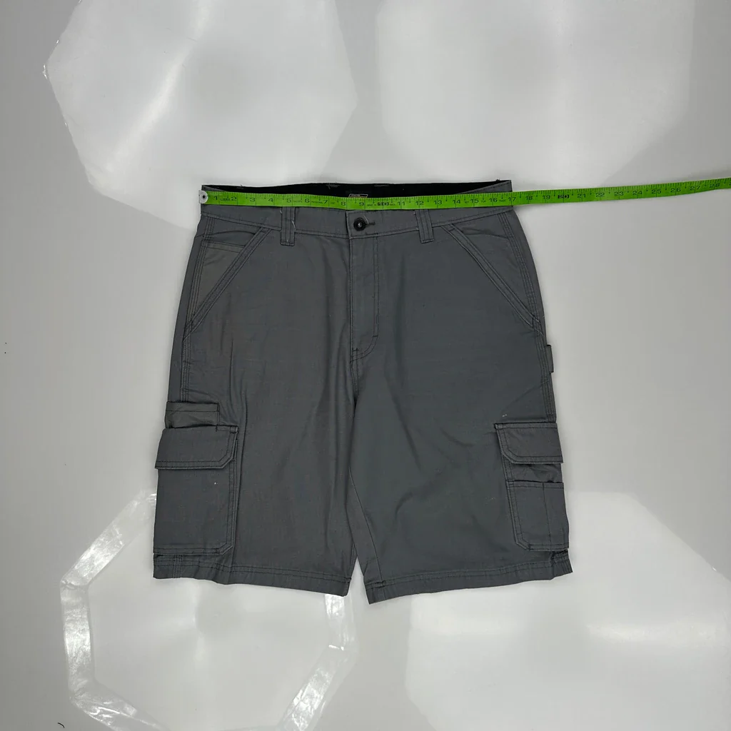 Dickies Cargo Shorts - 34W 11L Grey Cotton Blend - Image 3
