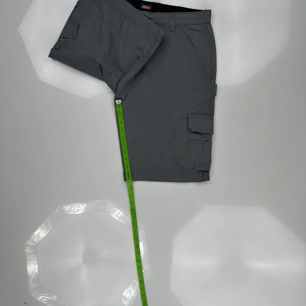 Dickies Cargo Shorts - 34W 11L Grey Cotton Blend - Image 5