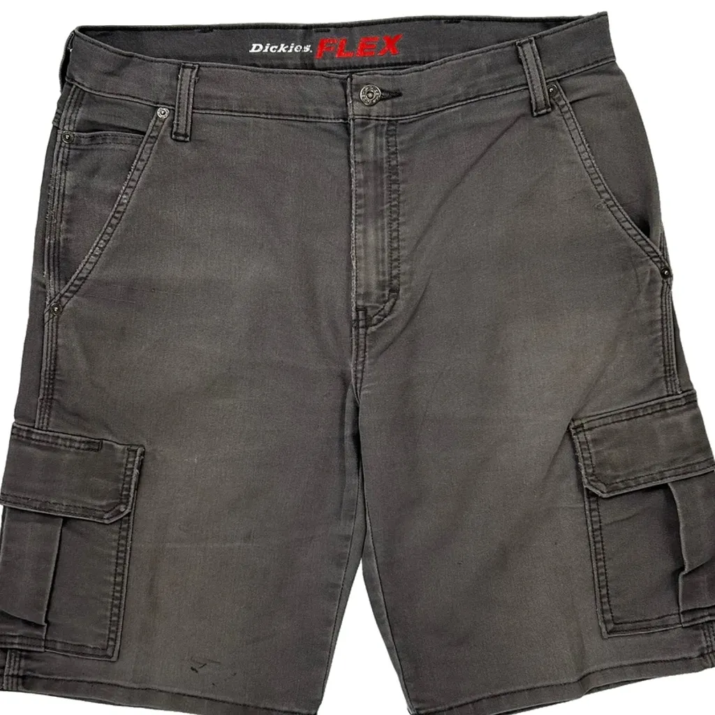 Dickies Cargo Shorts - 34W 10L Grey Cotton Blend - Image 10