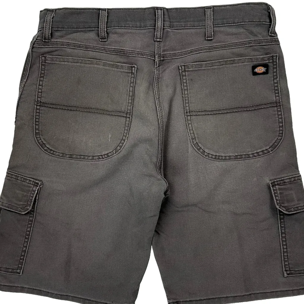 Dickies Cargo Shorts - 34W 10L Grey Cotton Blend - Image 7