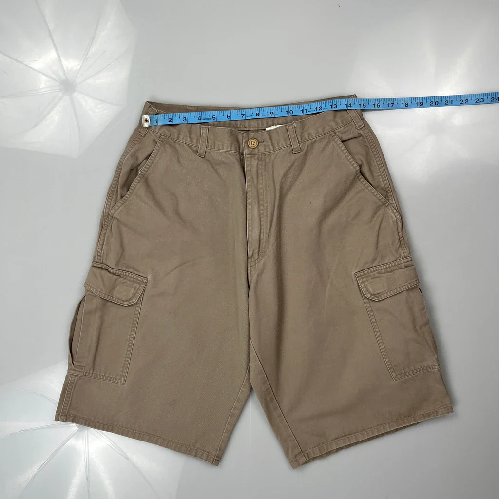 Dickies Cargo Shorts - 30W 12L Khaki Cotton - Image 3