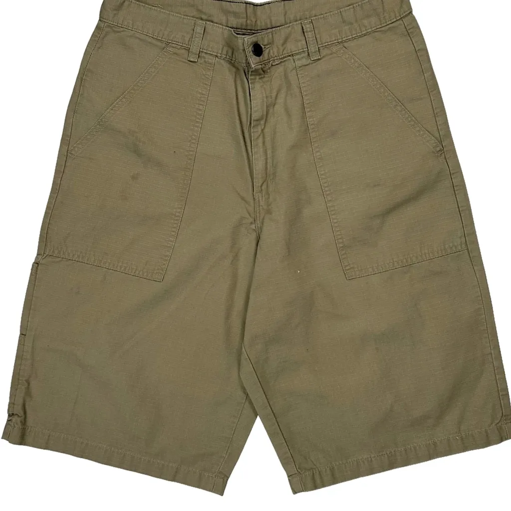 Dickies Baggy Cargo Shorts - 31W 11L Khaki Cotton - Image 9