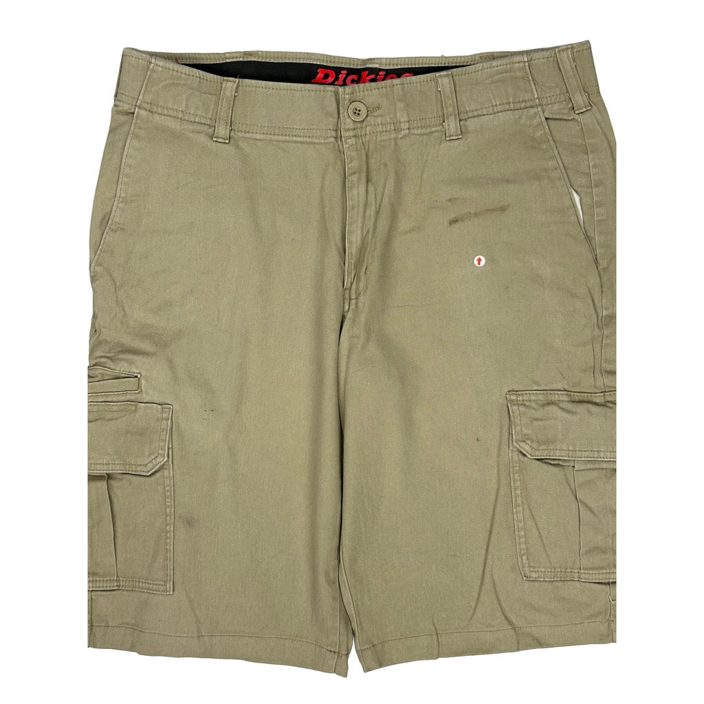 Dickies Cargo Shorts - 34W 10L Khaki Cotton - Image 2