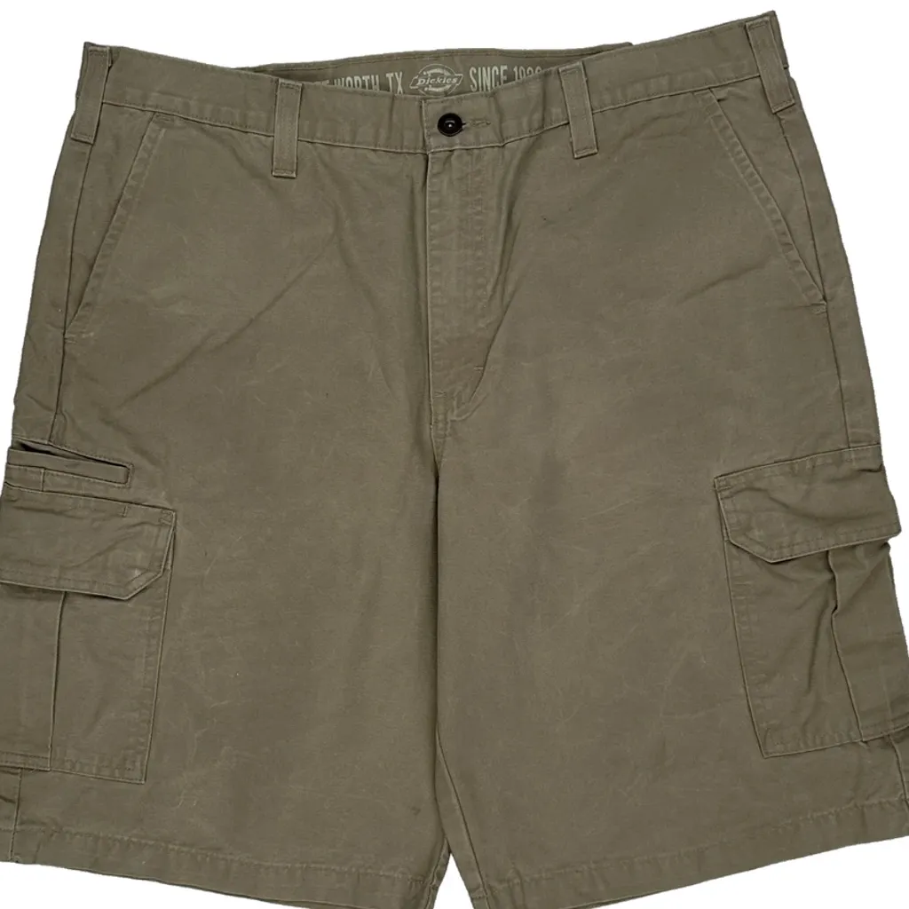 Dickies Cargo Shorts - 36W 10L Khaki Cotton - Image 10