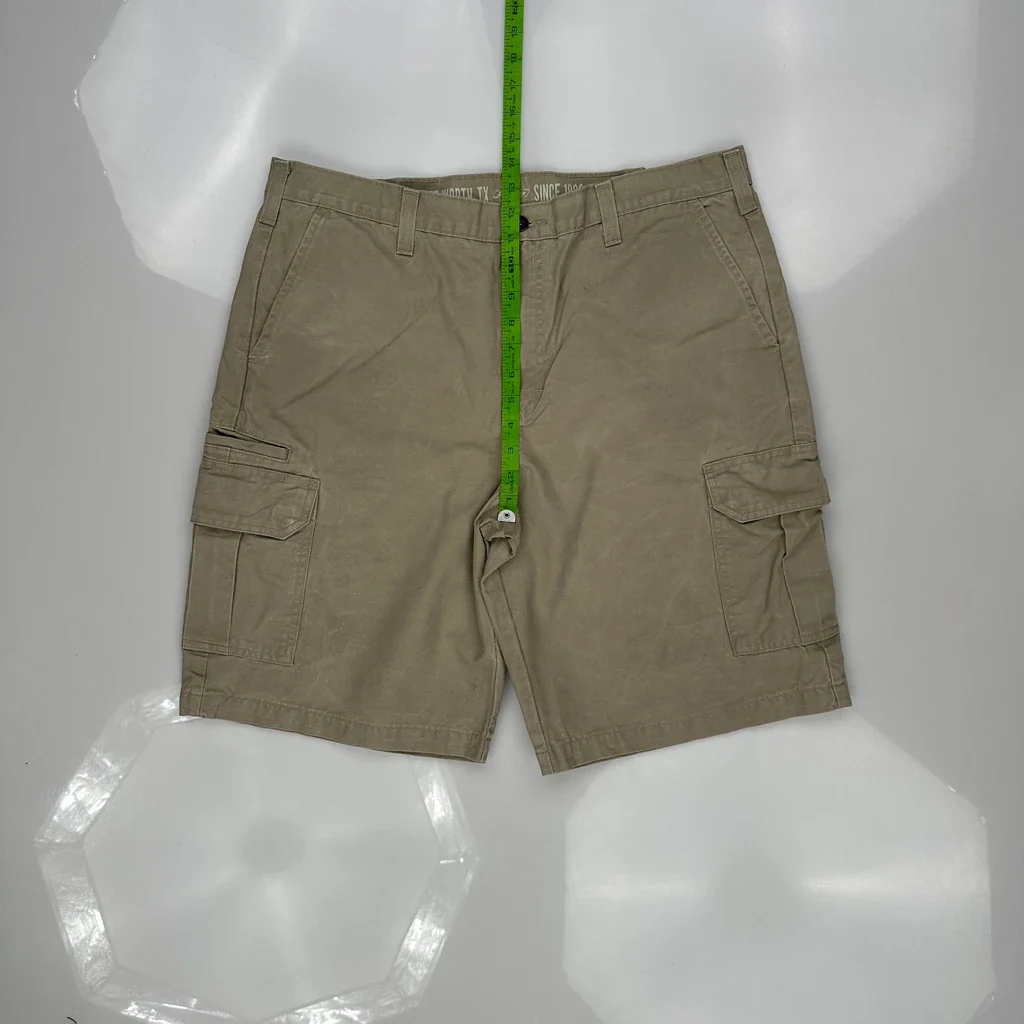 Dickies Cargo Shorts - 36W 10L Khaki Cotton - Image 4