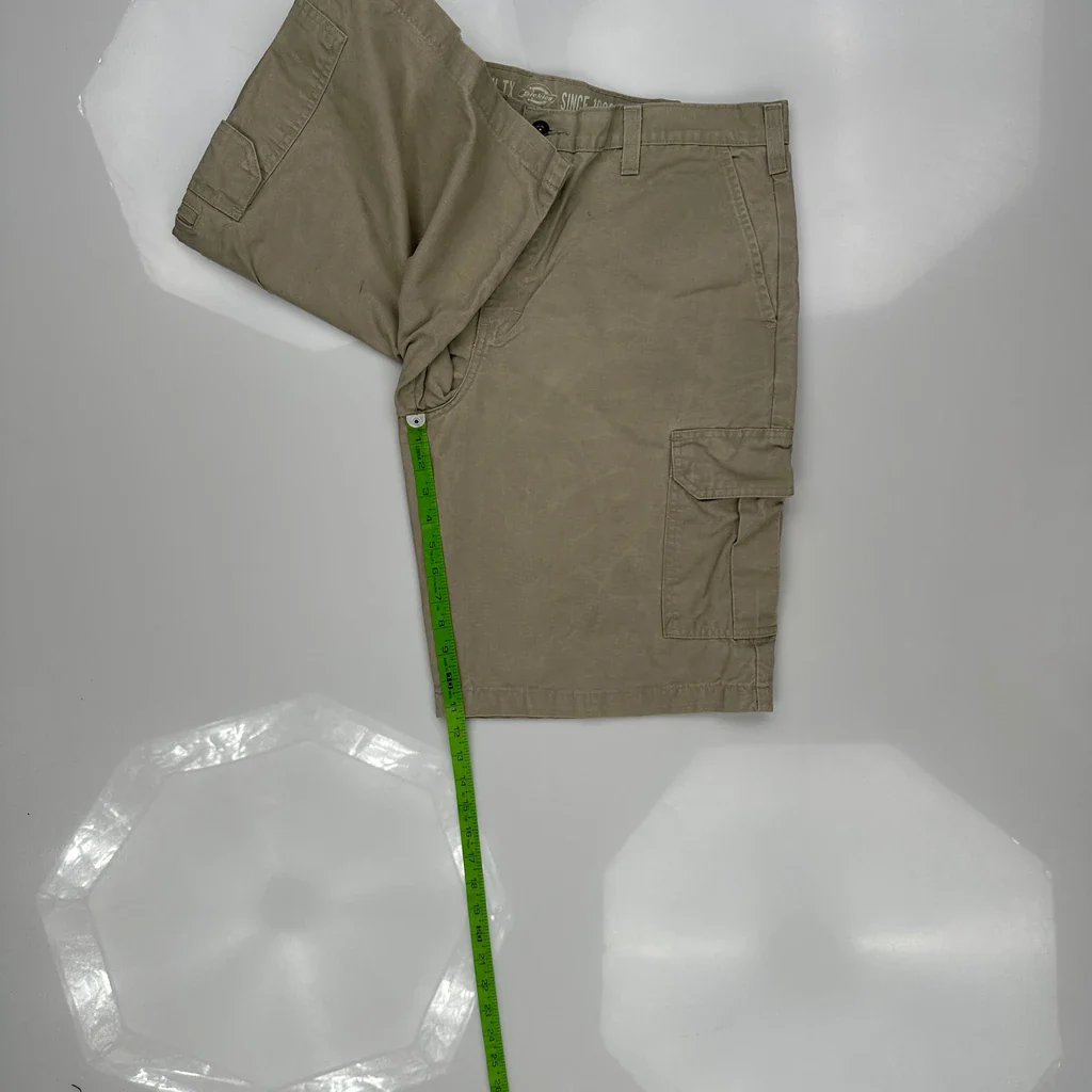 Dickies Cargo Shorts - 36W 10L Khaki Cotton - Image 5