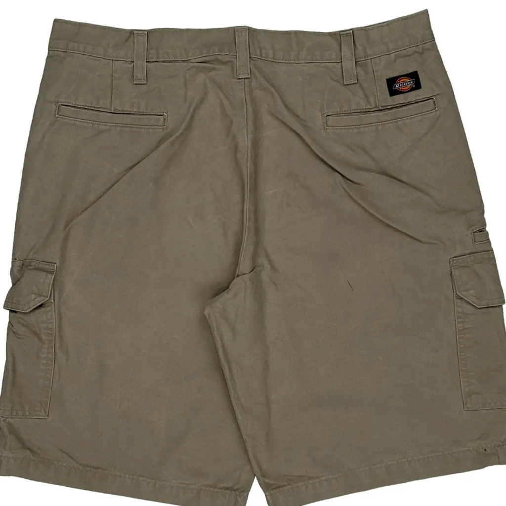 Dickies Cargo Shorts - 36W 10L Khaki Cotton - Image 7