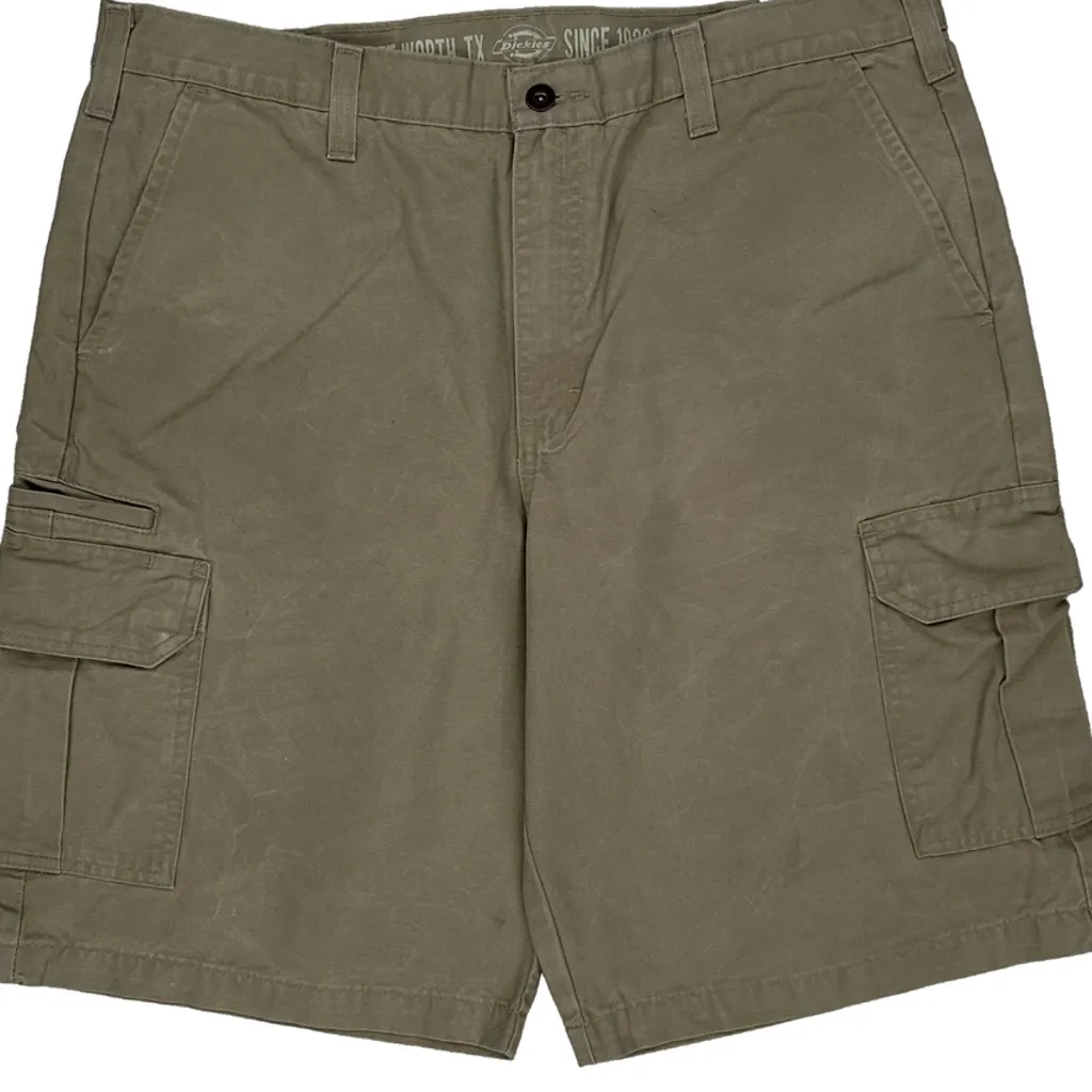 Dickies Cargo Shorts - 36W 10L Khaki Cotton - Image 9