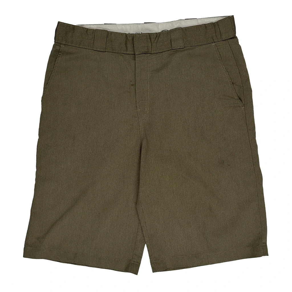 Dickies Baggy Cargo Shorts - 36W 10L Khaki Cotton Blend - Image 2
