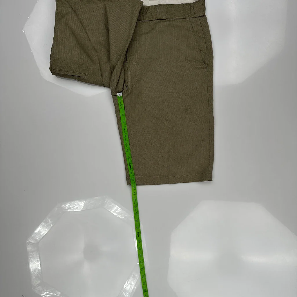 Dickies Baggy Cargo Shorts - 36W 10L Khaki Cotton Blend - Image 5
