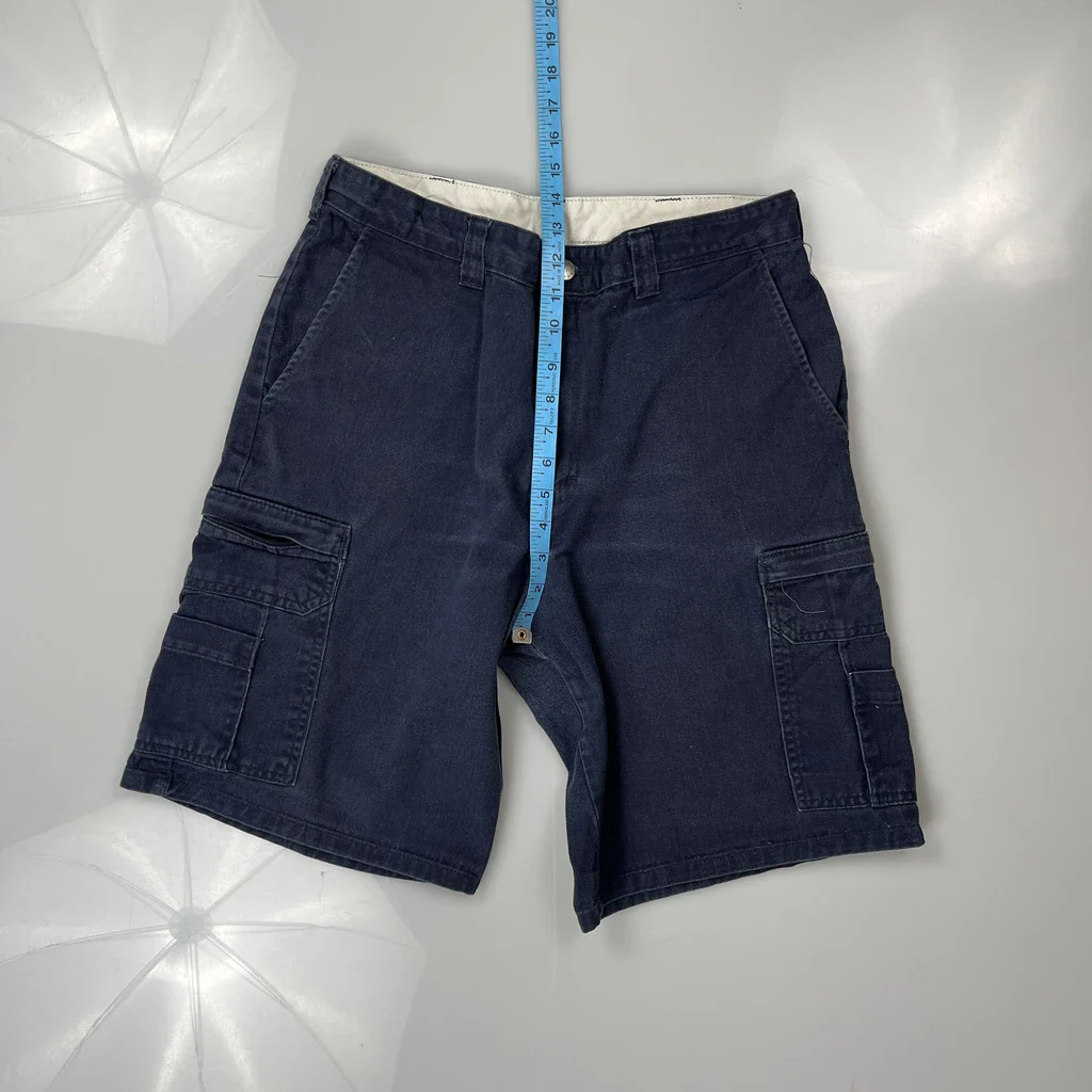 Dickies Cargo Shorts - 30W 11L Navy Cotton - Image 3