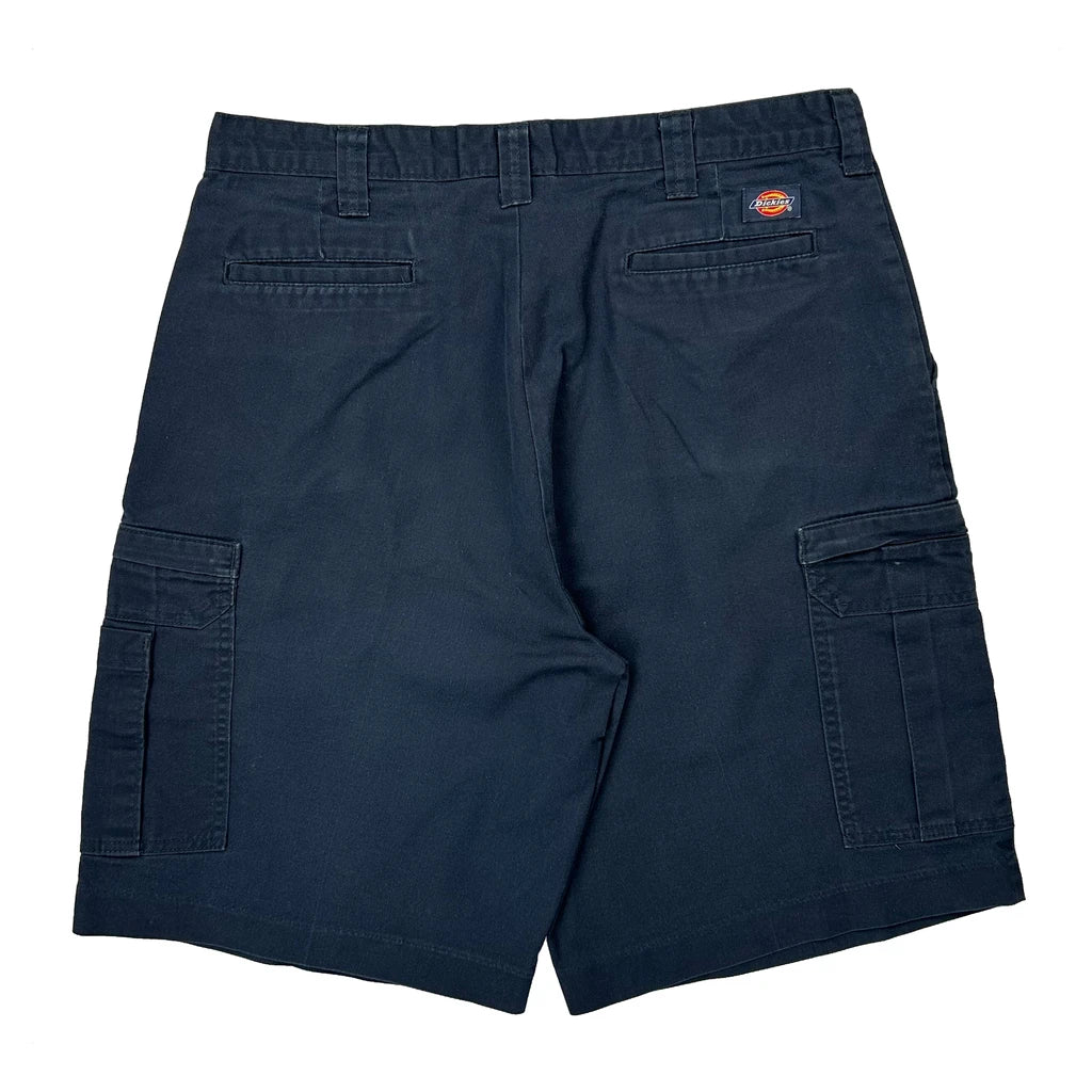 Dickies Baggy Cargo Shorts - 34W 9L Navy Cotton