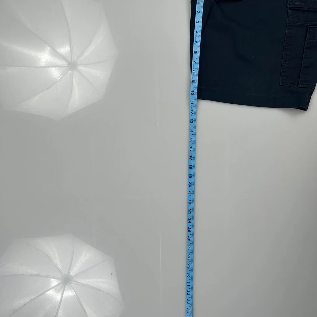 Dickies Baggy Cargo Shorts - 34W 9L Navy Cotton - Image 5