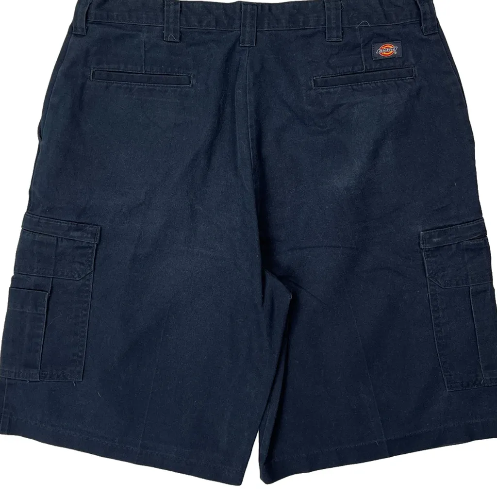 Dickies Cargo Shorts - 36W 11L Navy Cotton - Image 7