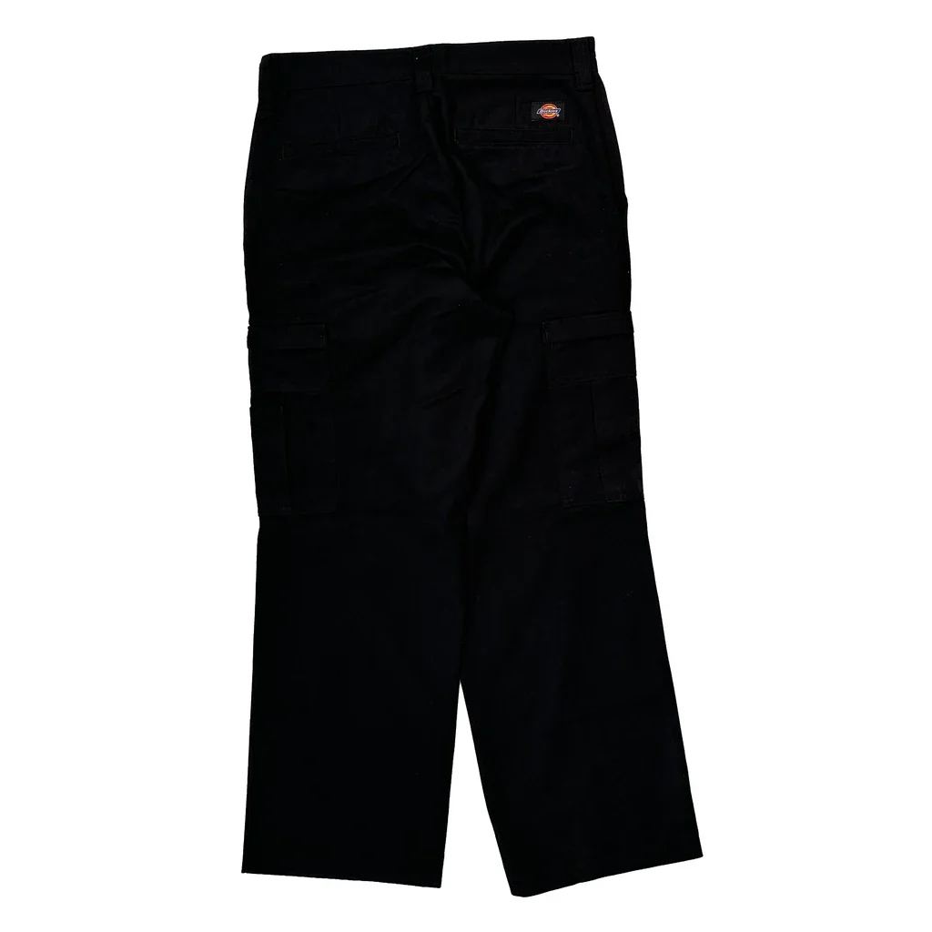 Dickies Cargo Trousers - 30W 29L Black Cotton