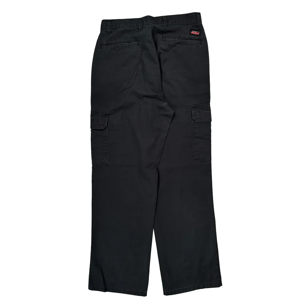 Dickies Cargo Trousers - 30W 31L Black Cotton