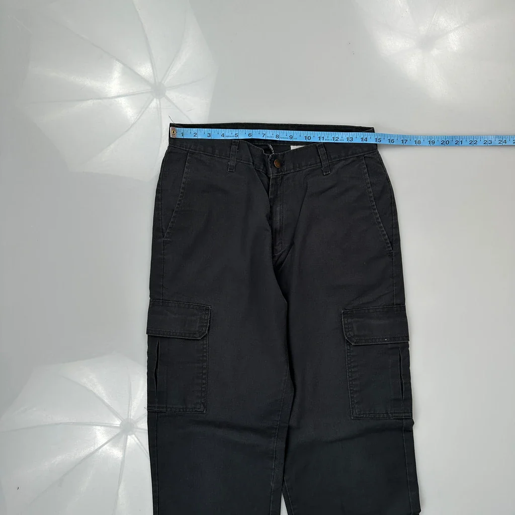 Dickies Cargo Trousers - 30W 31L Black Cotton - Image 3