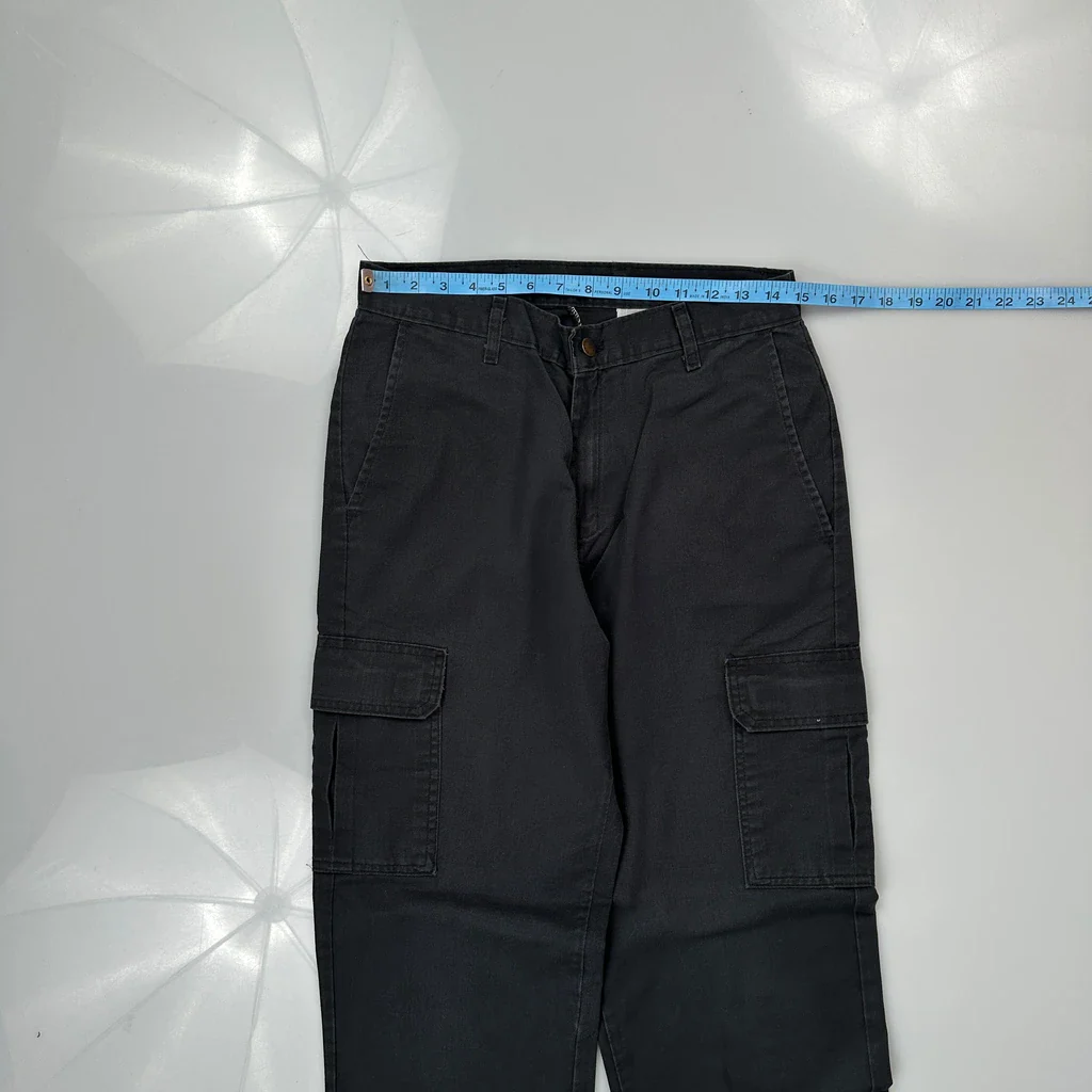 Dickies Cargo Trousers - 30W 31L Black Cotton - Image 4