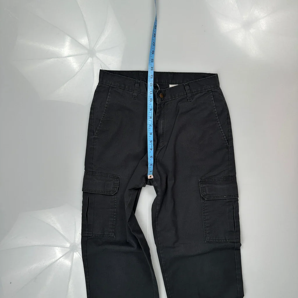 Dickies Cargo Trousers - 30W 31L Black Cotton - Image 5