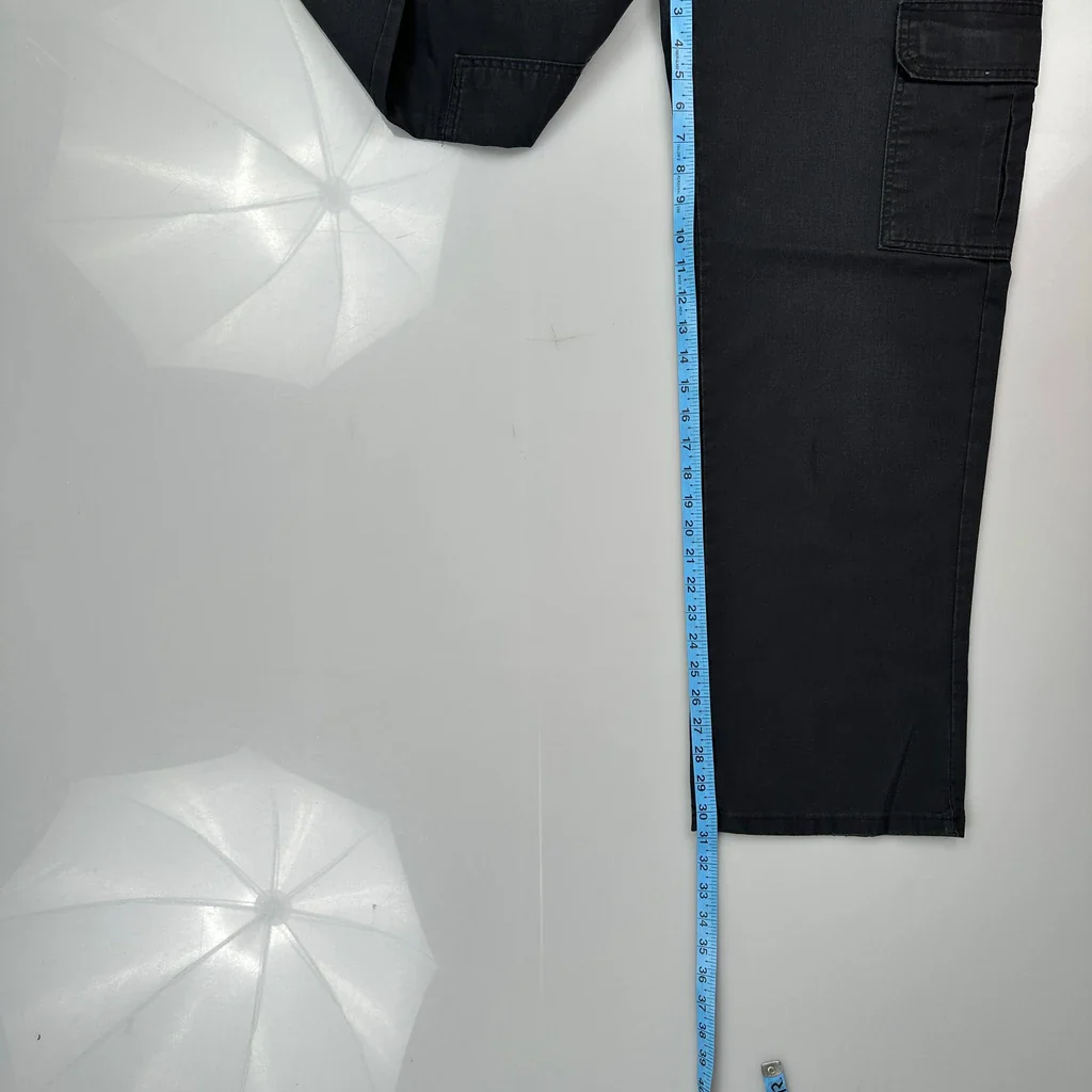 Dickies Cargo Trousers - 30W 31L Black Cotton - Image 6