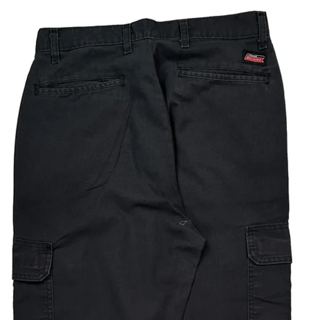 Dickies Cargo Trousers - 30W 31L Black Cotton - Image 8