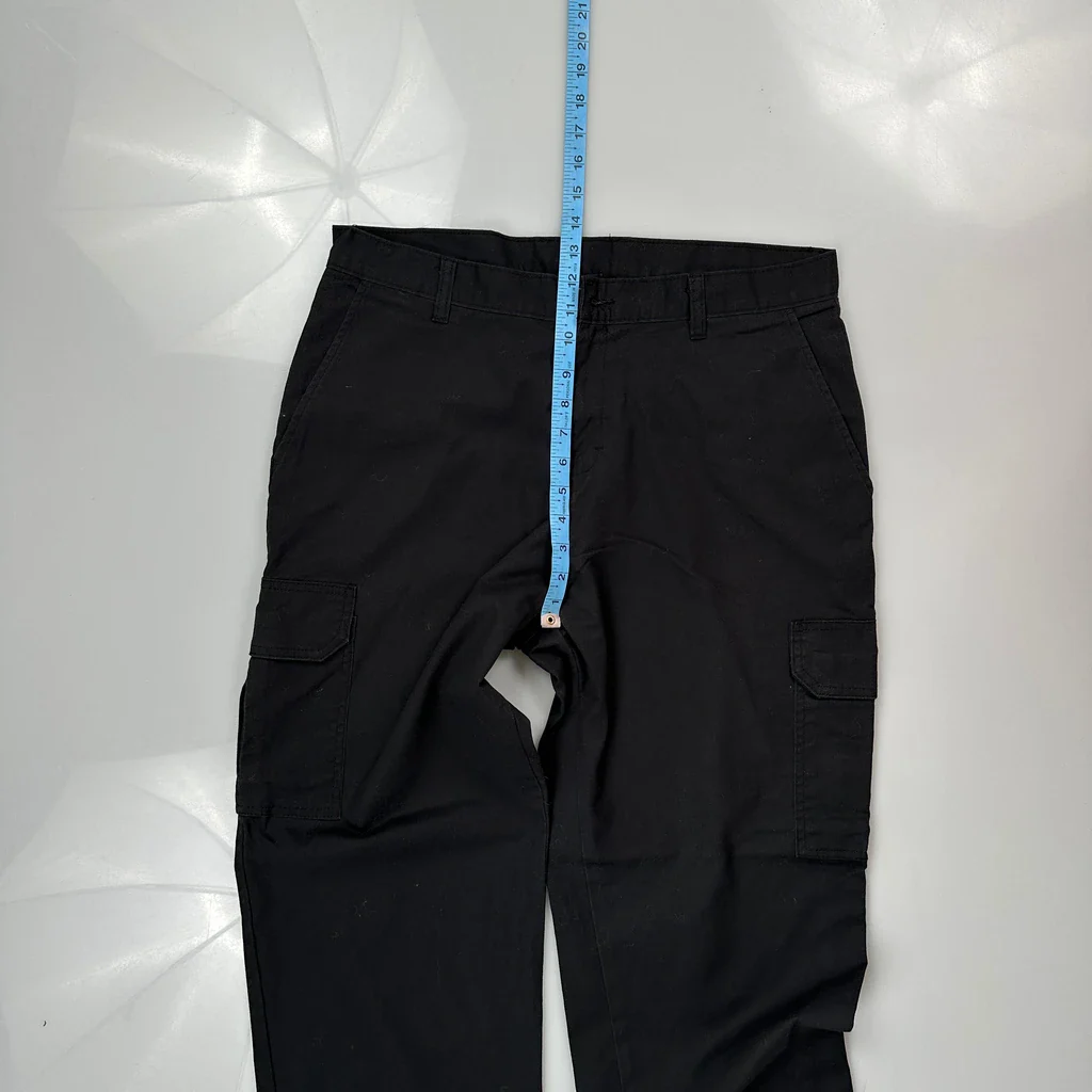 Dickies Cargo Trousers - 34W 30L Black Polyester Blend - Image 4