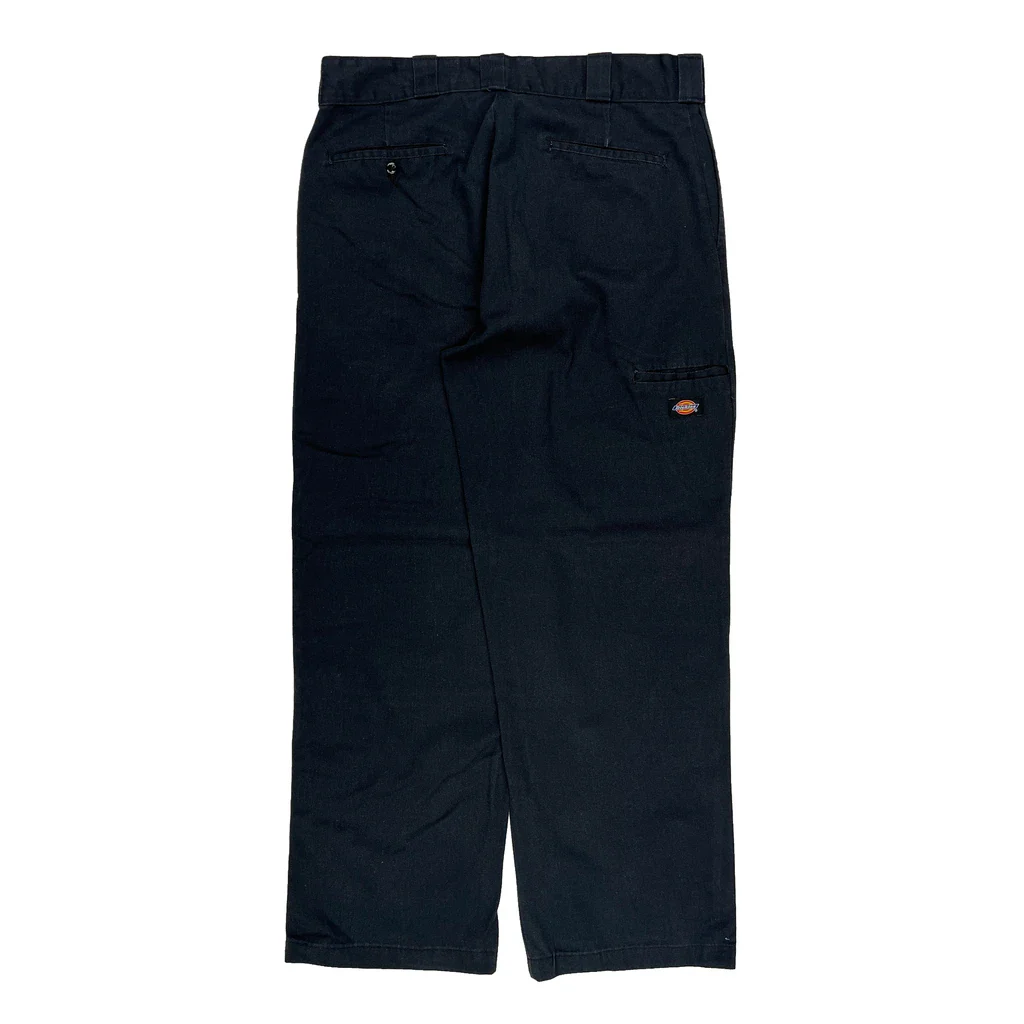Dickies Cargo Trousers - 34W 32L Black Polyester Blend