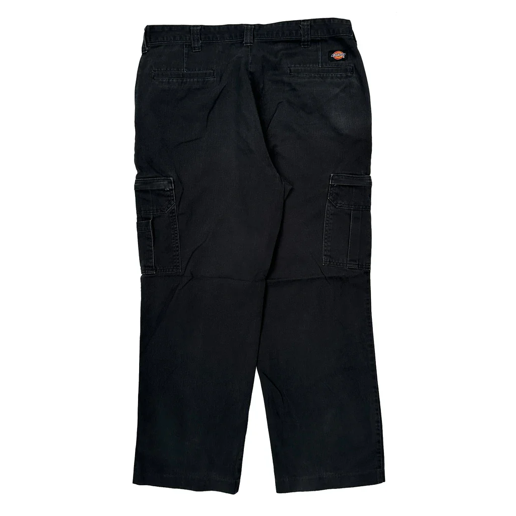 Dickies Cargo Trousers - 34W 30L Black Cotton