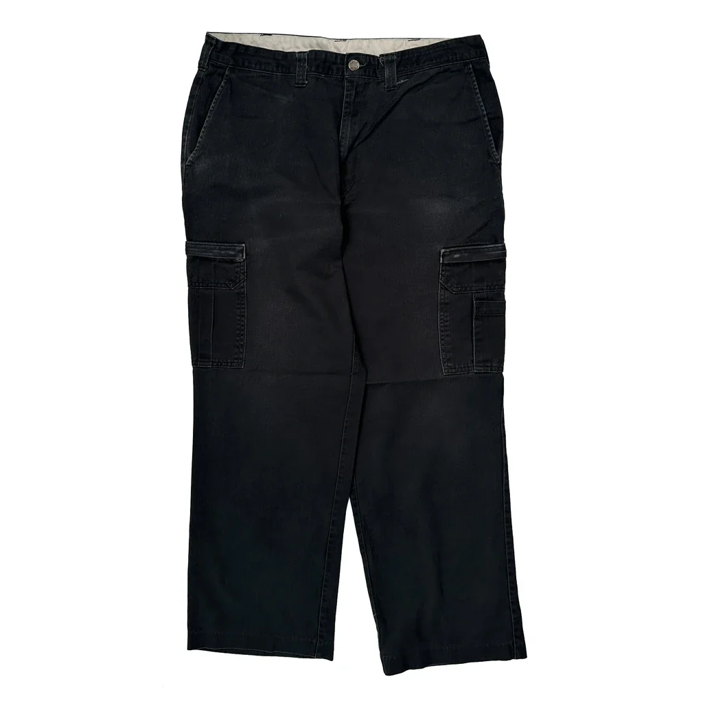 Dickies Cargo Trousers - 34W 30L Black Cotton - Image 2