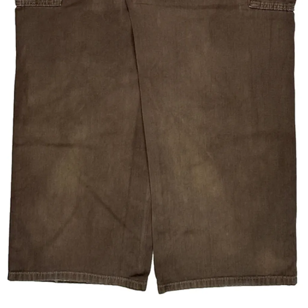 Dickies Baggy Loose Fit Cargo Trousers - 31W 30L Brown Cotton - Image 8