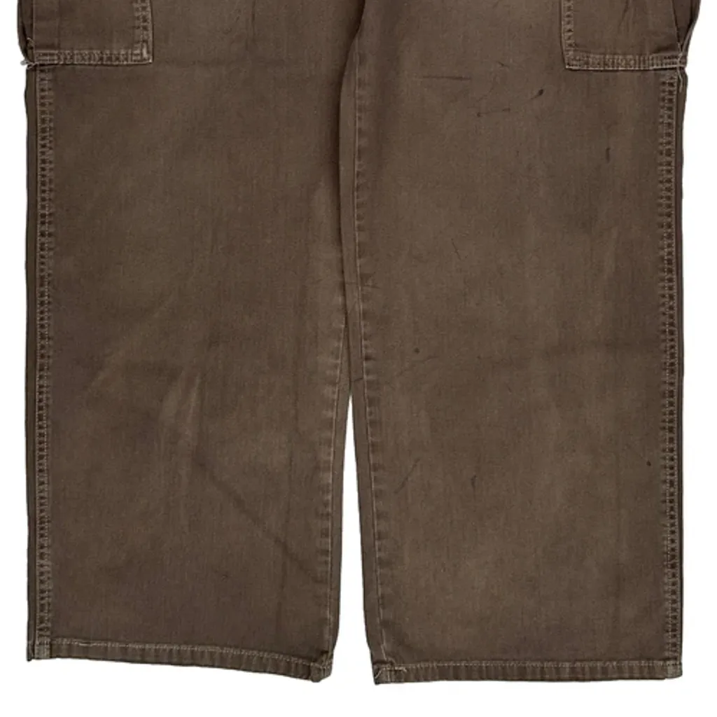 Dickies Baggy Loose Fit Cargo Trousers - 31W 30L Brown Cotton - Image 9