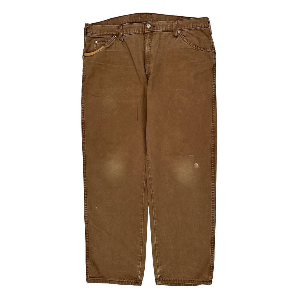 Dickies Cargo Trousers - 38W 30L Brown Cotton - Image 2