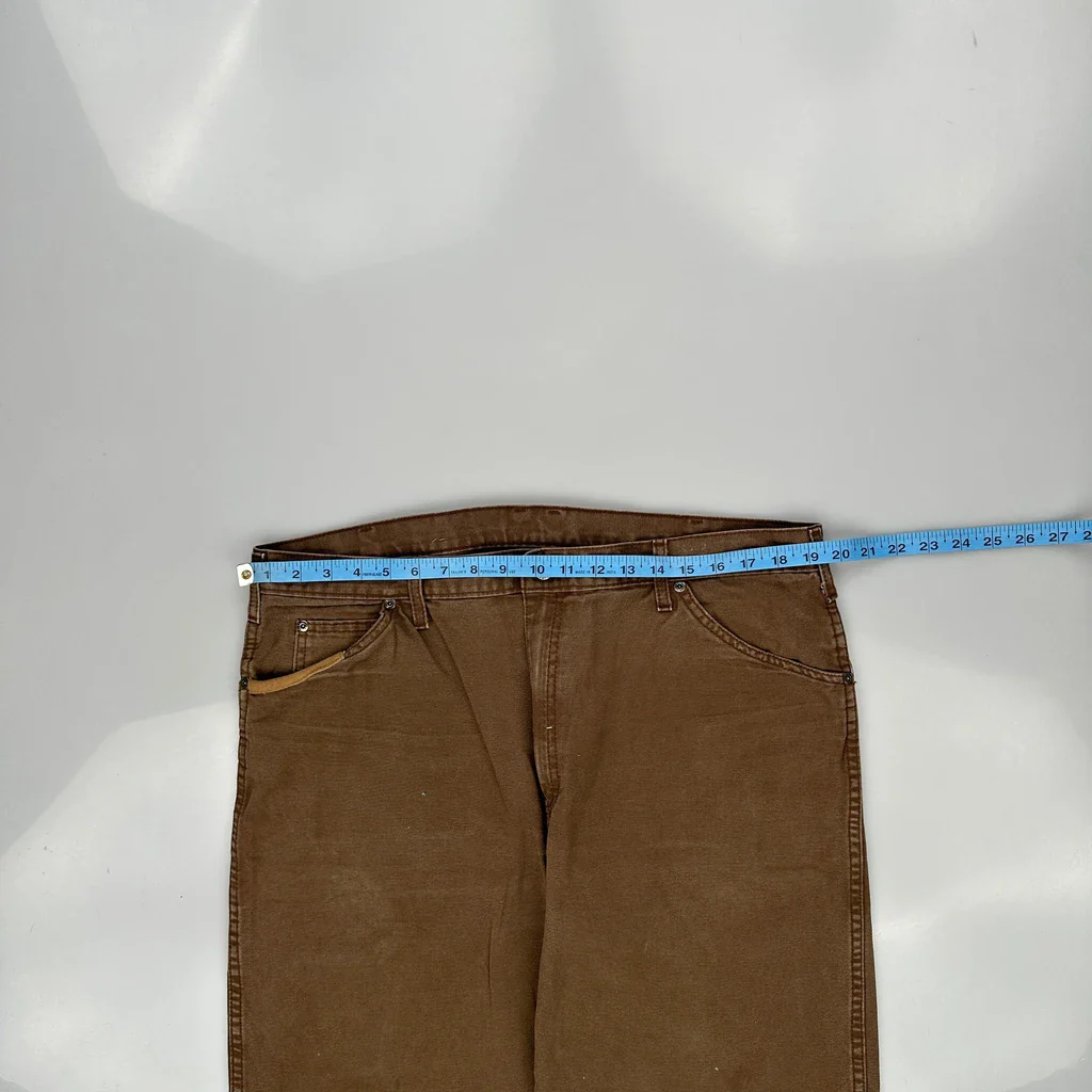 Dickies Cargo Trousers - 38W 30L Brown Cotton - Image 3