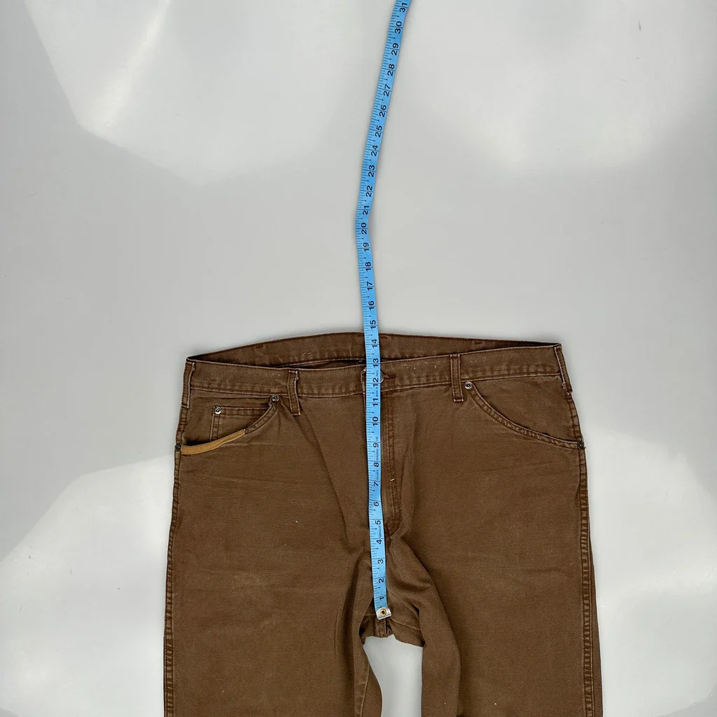 Dickies Cargo Trousers - 38W 30L Brown Cotton - Image 4