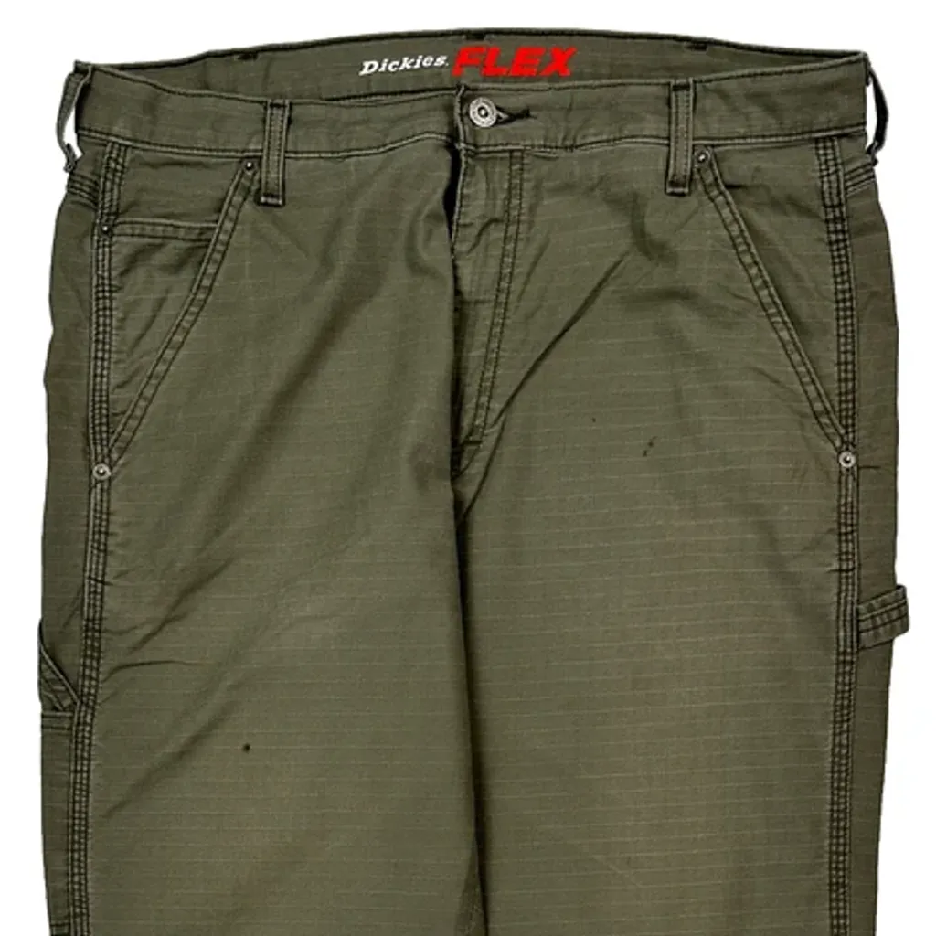 Dickies Cargo Trousers - 34W 32L Green Cotton Blend - Image 10