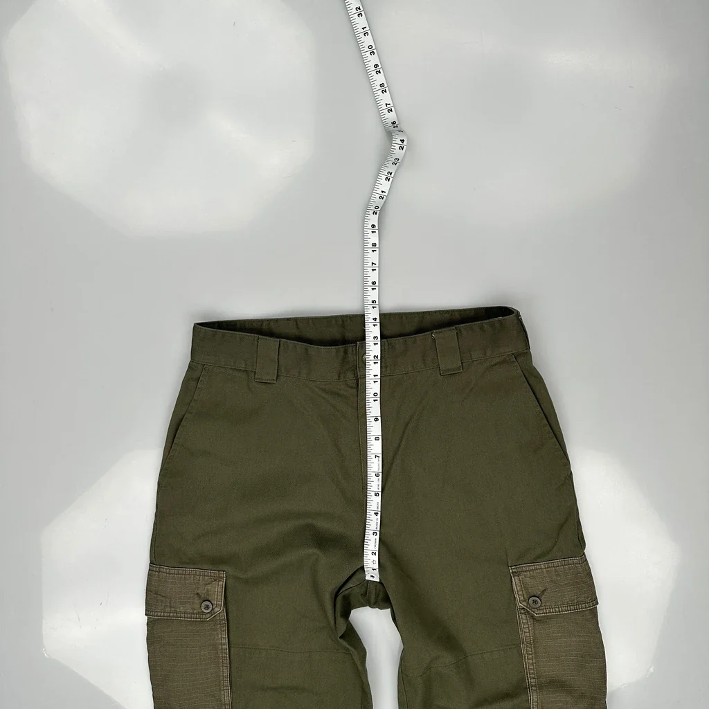 Dickies Cargo Trousers - 35W 29L Green Cotton - Image 4