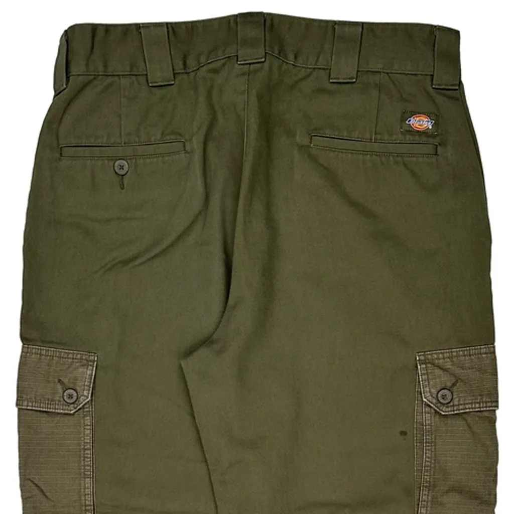 Dickies Cargo Trousers - 35W 29L Green Cotton - Image 6
