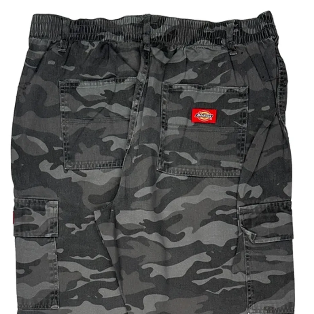 Dickies Camo Cargo Trousers - Large Grey Cotton - Image 5