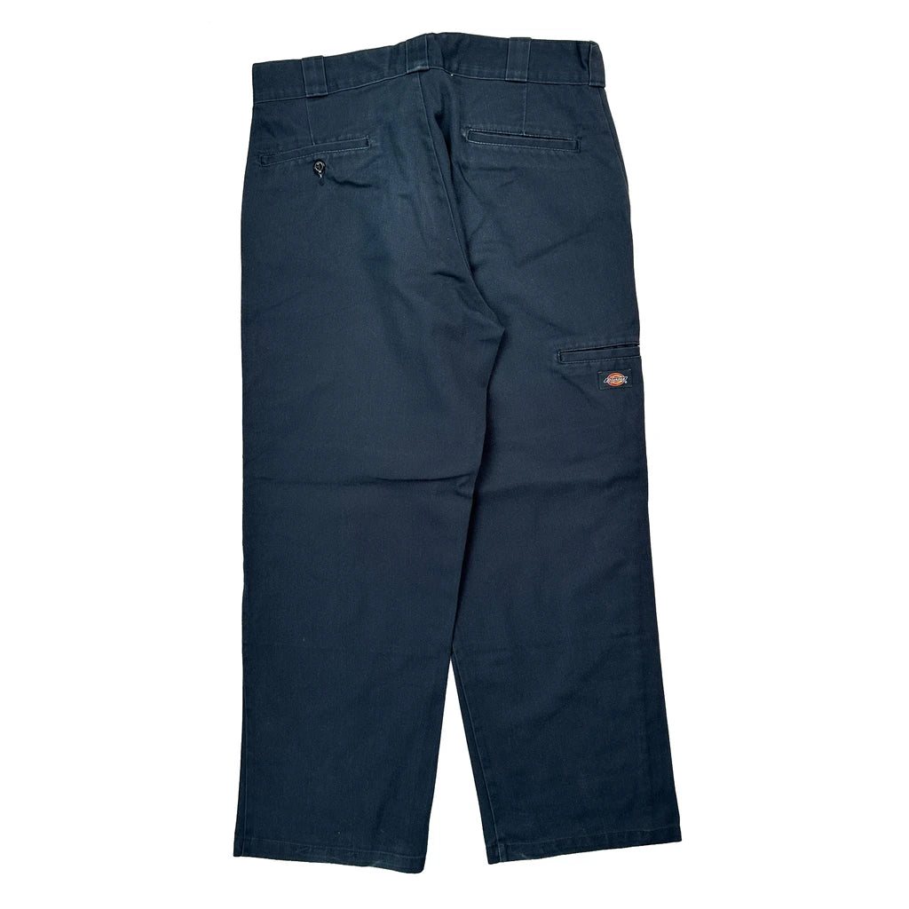 Dickies Double Knee Cargo Trousers - 33W 29L Navy Cotton