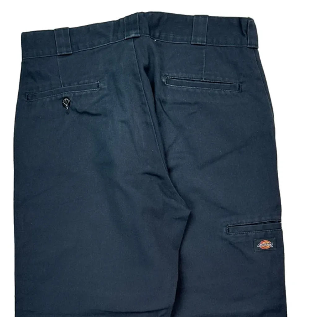 Dickies Double Knee Cargo Trousers - 33W 29L Navy Cotton - Image 6