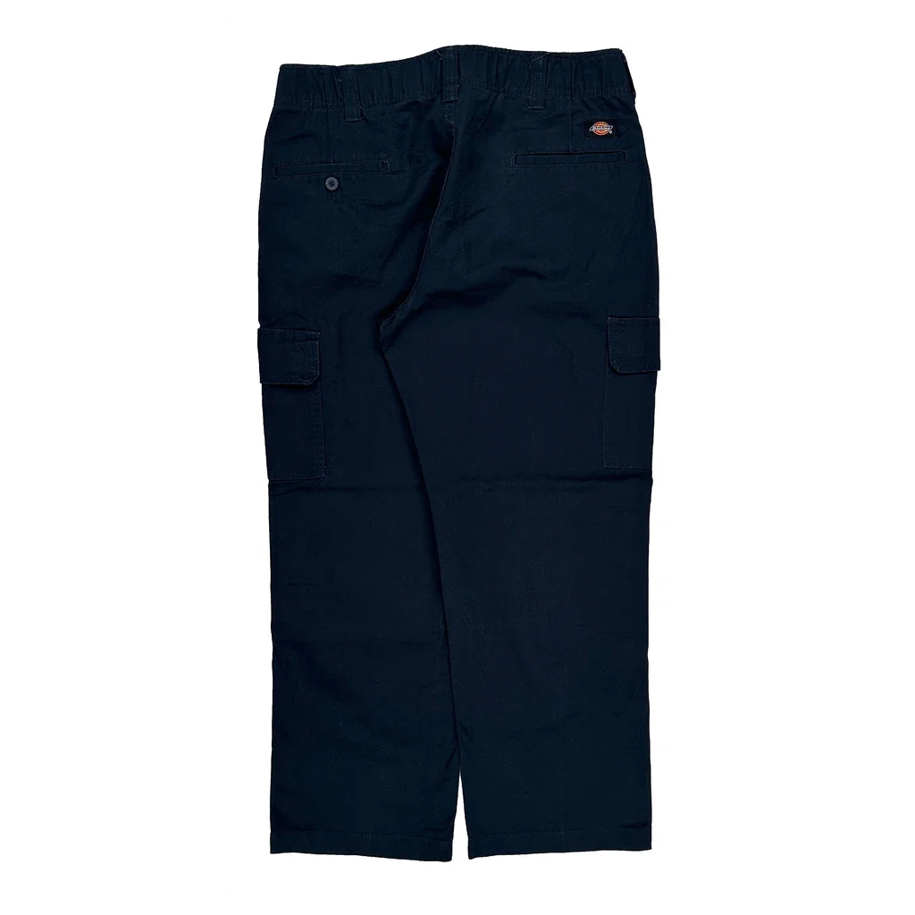 Dickies Cargo Trousers - 36W 29L Navy Polyester Blend
