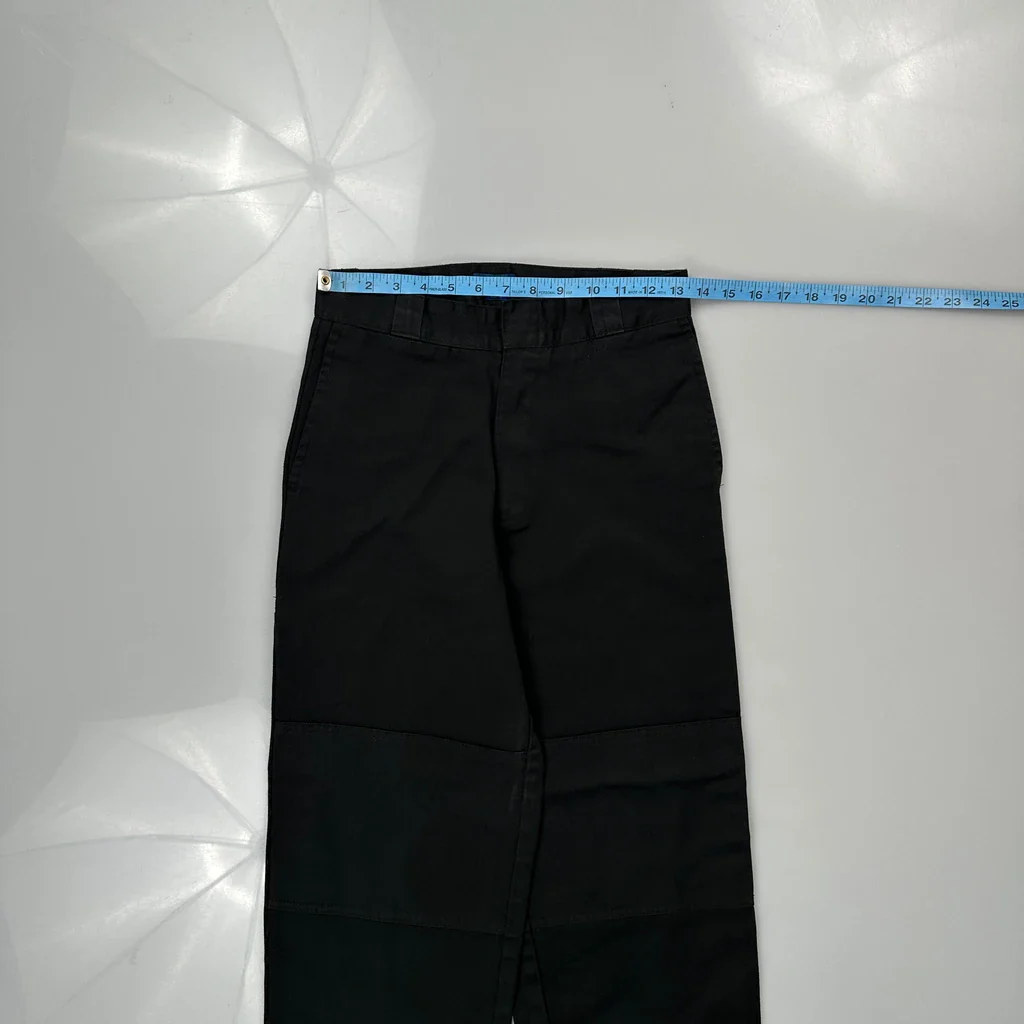 Dickies Double Knee Cargo Trousers - 26W UK 6 Black Cotton Blend - Image 3