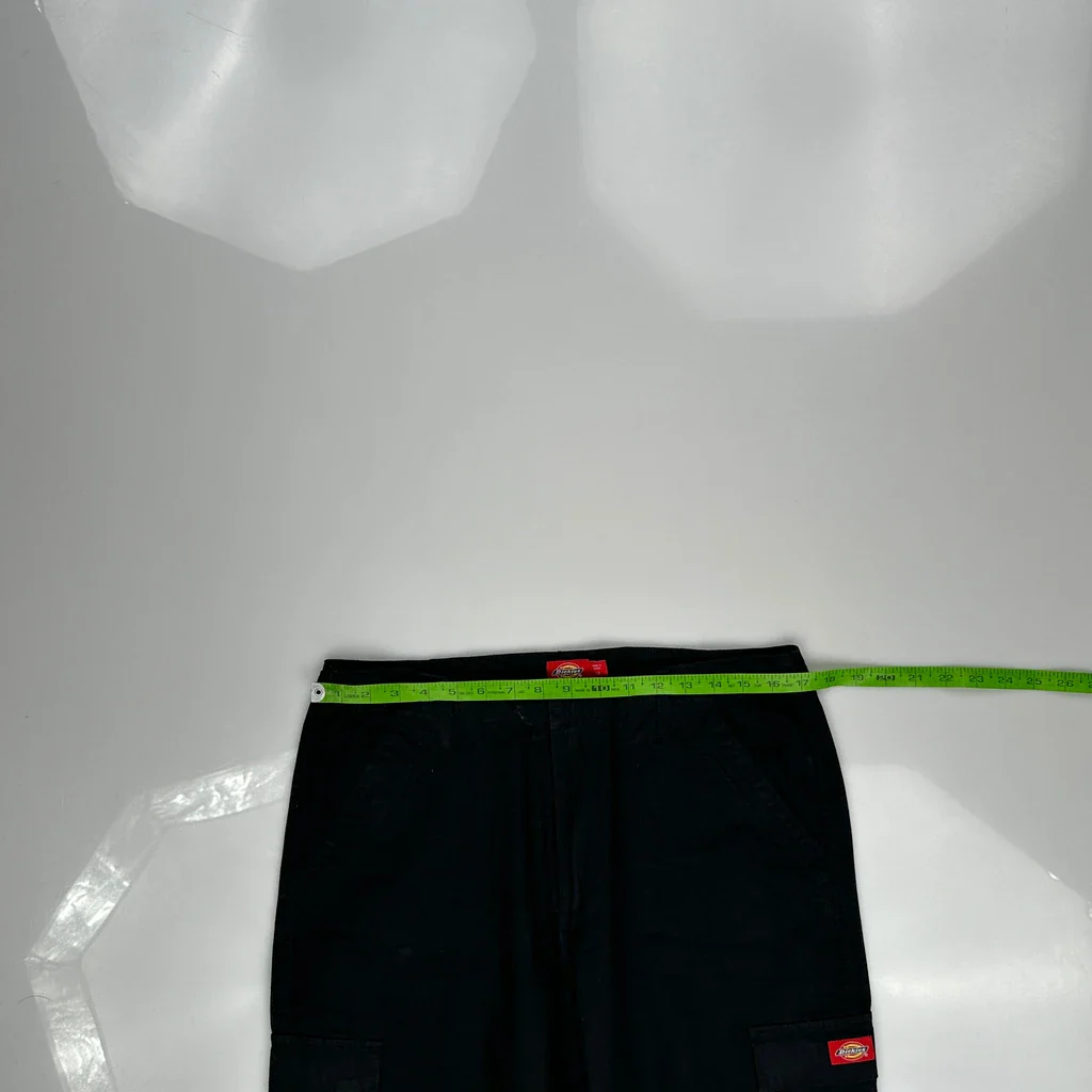 Dickies Cargo Trousers - 36W UK 18 Black Cotton - Image 3