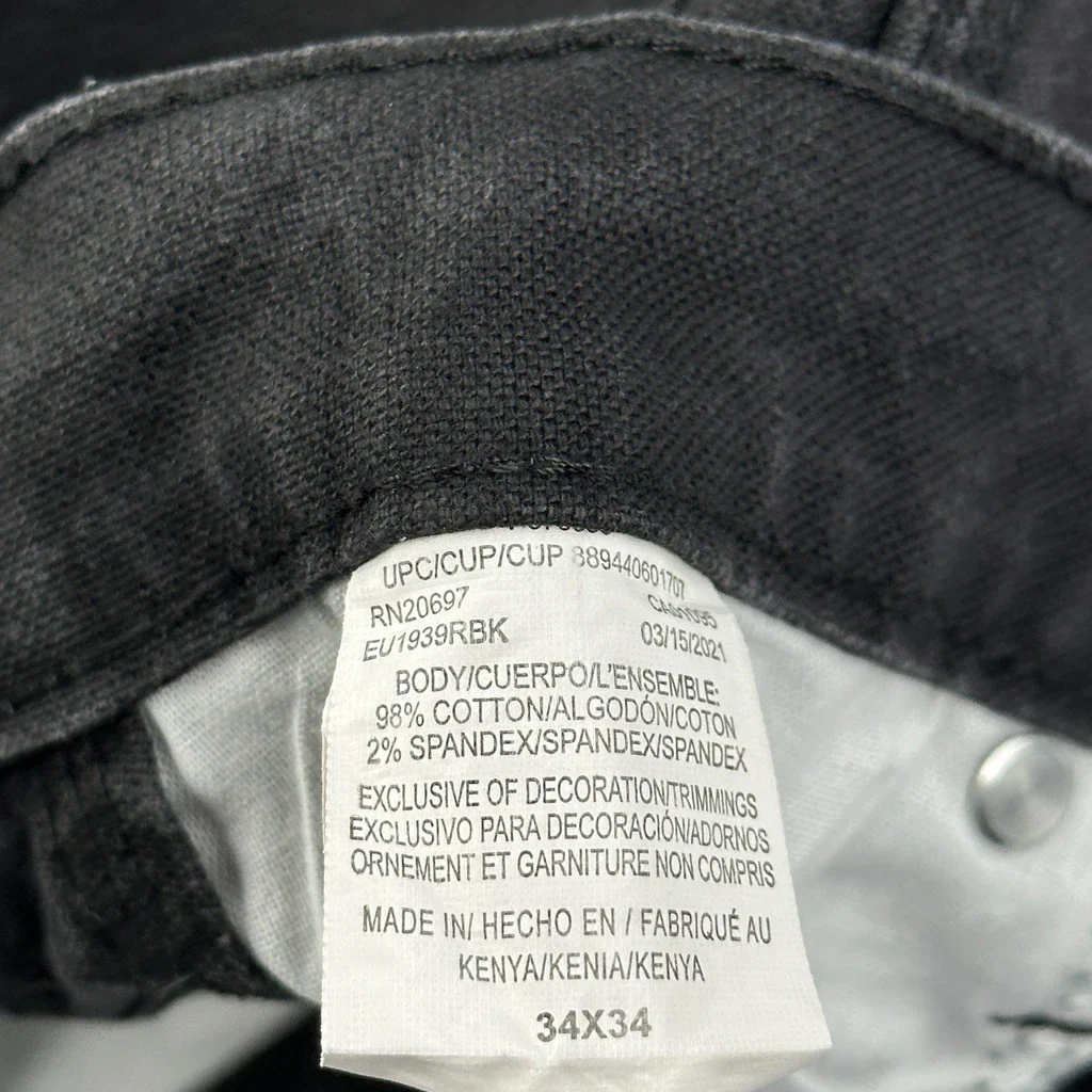 Dickies Carpenter Jeans - 34W 34L Black Cotton - Image 6