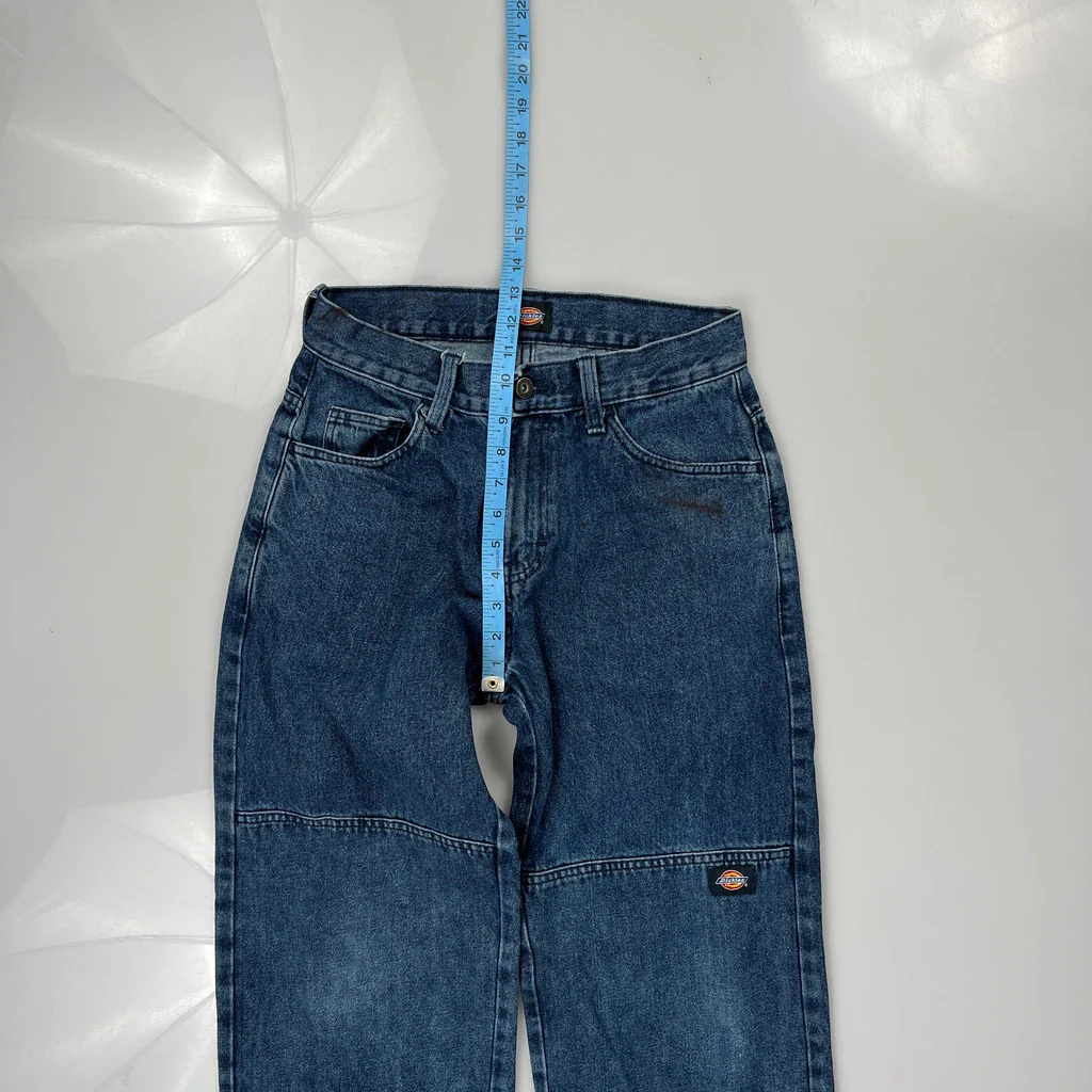 Dickies Baggy Double Knee Carpenter Jeans - 27W 30L Blue Denim - Image 4
