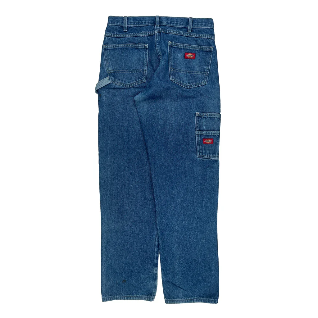 Dickies Double Knee Carpenter Jeans - 32W 33L Blue Cotton