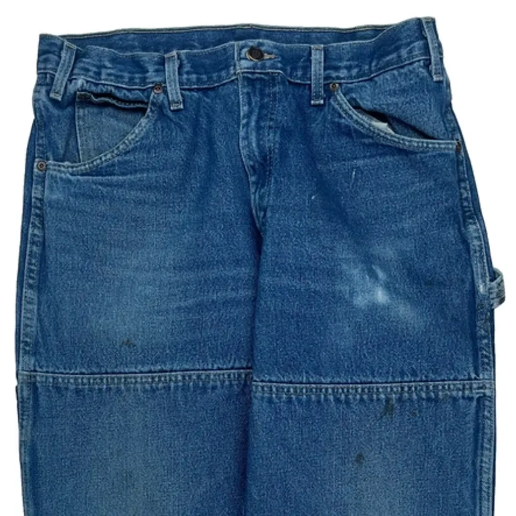 Dickies Double Knee Carpenter Jeans - 32W 33L Blue Cotton - Image 9