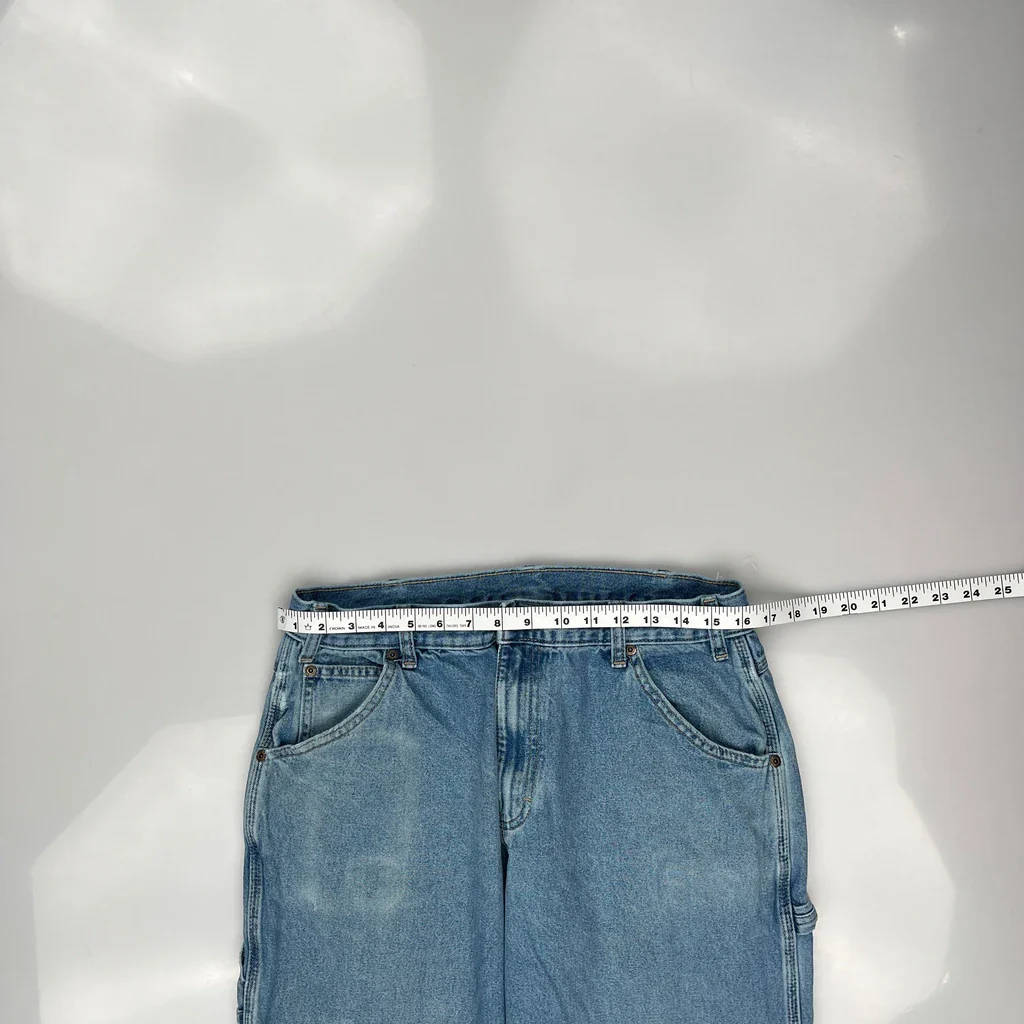 Dickies Carpenter Jeans - 32W 25L Blue Cotton - Image 3