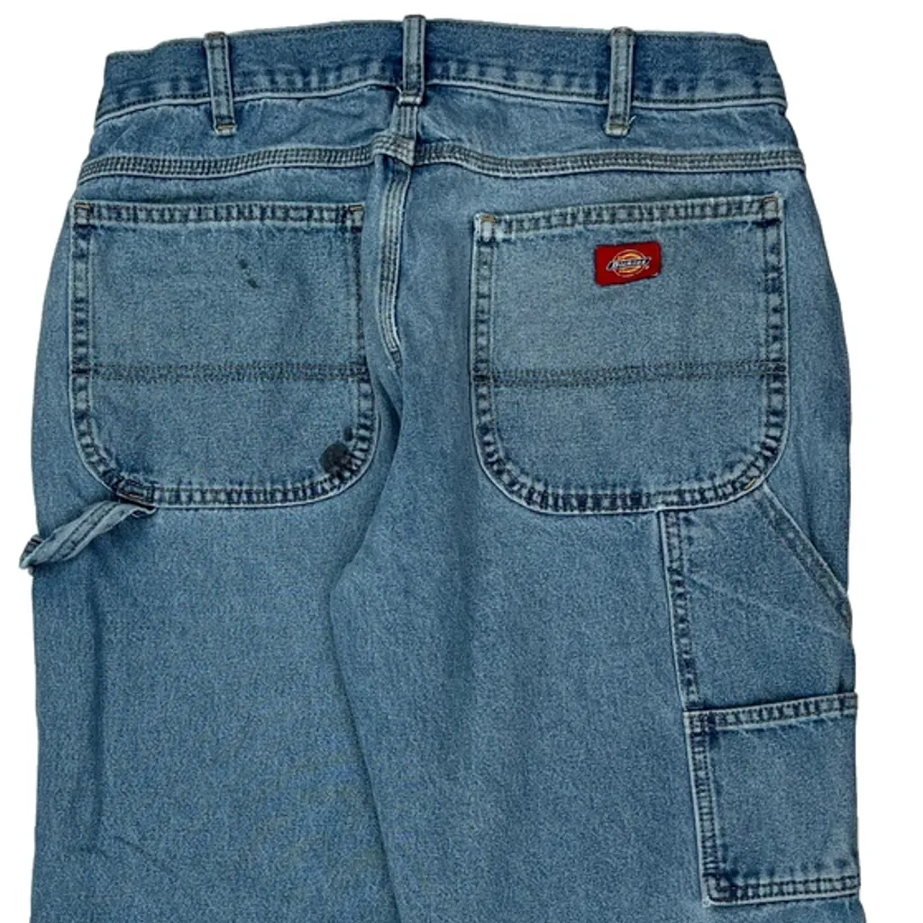 Dickies Carpenter Jeans - 32W 25L Blue Cotton - Image 9